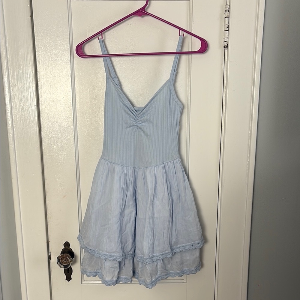 Aerie Light Blue Strappy Dress